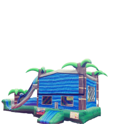 Tropical Bounce House With A DRY Slide