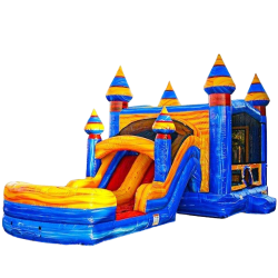 Melting Arctic Bounce House With A DRY Slide