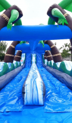 65 foot double lane inflatable water slide tropical marble6 1721239944 Tropical Double Lane/ Slip n Slide Water Slide