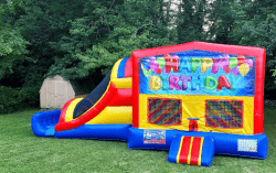 Mod20Combo20Happy20B20Day 1728909765 Happy Birthday Rainbow Bounce House With A DRY Slide