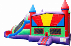 * Rainbow Bounce House With A DRY Slide