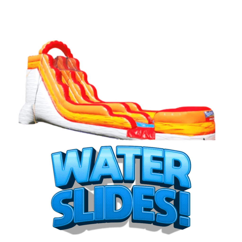 yellow and orange water slides
