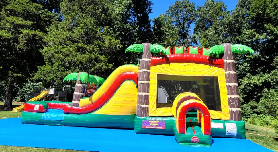 jungle yellow bounce house rentals