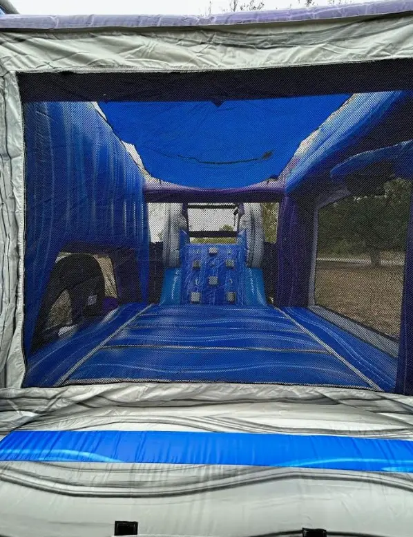gamer bounce house set- up