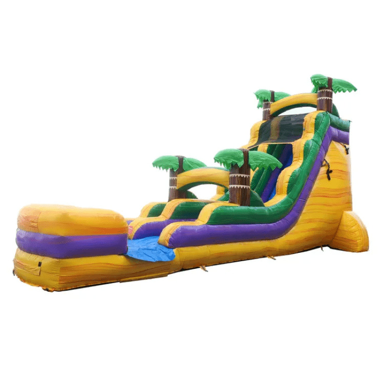Tropical Yellow Marble Water Slide 18 FT Tall
