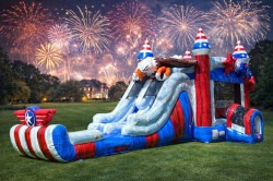 Bald Eagle Bounce House with a WET Slide