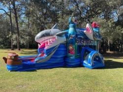 Shark20COmbo20single20lane20SL 1776805316 Shark Bounce House with a DRY Slide