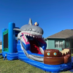 Shark20Combo20single20LANE20SL203 1776805316 Shark Bounce House with a DRY Slide