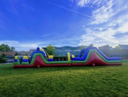 60 FT Retro Obstacle Course (DRY SLIDE ONLY)